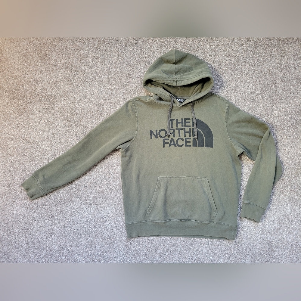 The North Face Hoodie, Olive Green/Black, Men's M